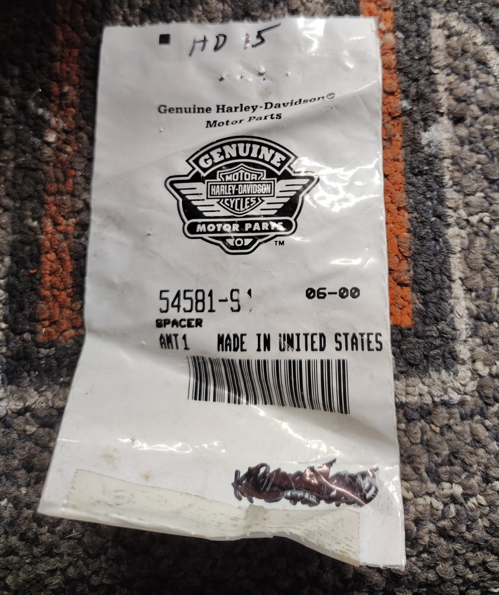 Harley Davidson OEM 54581-9 Spacer Genuine NOS