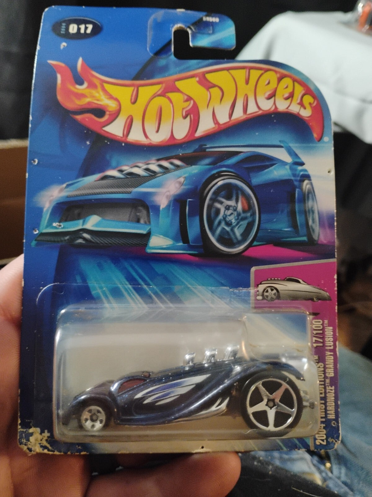 2004 Hot Wheels #017 Hardnoze Grandy Lusion  Dark Blue 17/100 First Editions 5SP