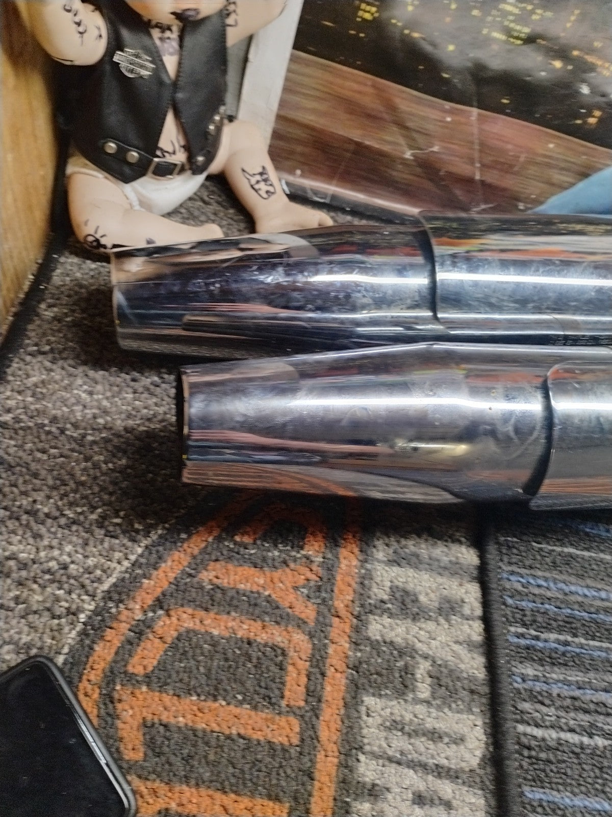  HARLEY DAVIDSON 00-06 SOFTAIL MUFFLER & HEADERS 65413-00 (SCUFF ON MUFFLER)