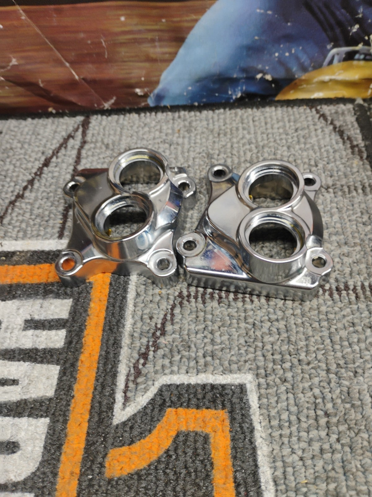 2017 Harley Dyna Super Glide CVO Engine Tappet Lifter Block Cover Set CHROME