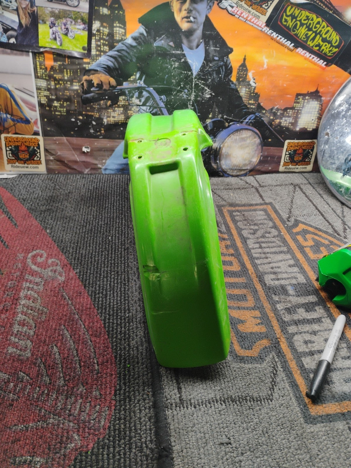 KAWASAKI FRONT FENDER 1992-2004 KX80 KX85 KX100 KX 60 80 85 100 LIME GREEN OEM