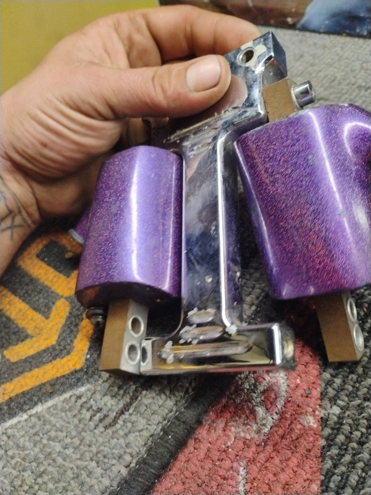 Crusty Old Shovel Head Panhead Chrome Single FireCoil Mounts 4 Harley Davidson