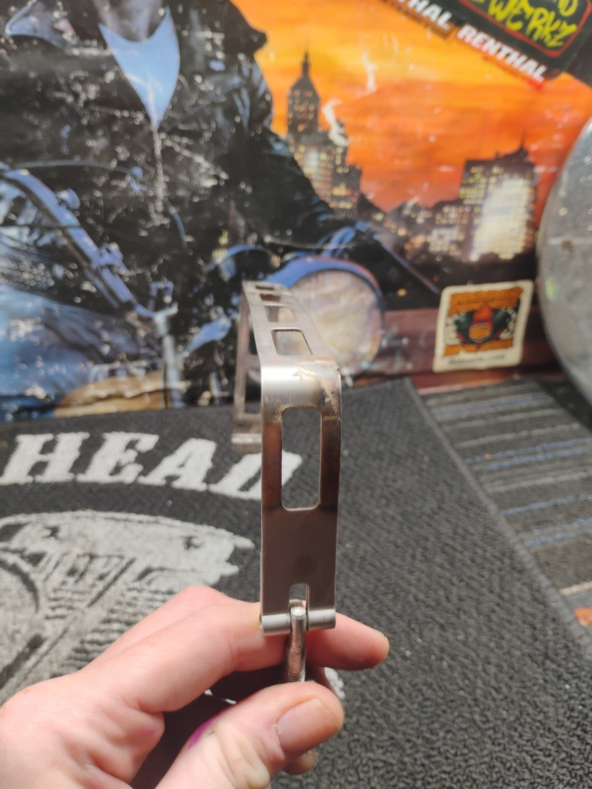 OEM Harley-Davidson Battery Hold Down Strap Bracket Chrome Steel
