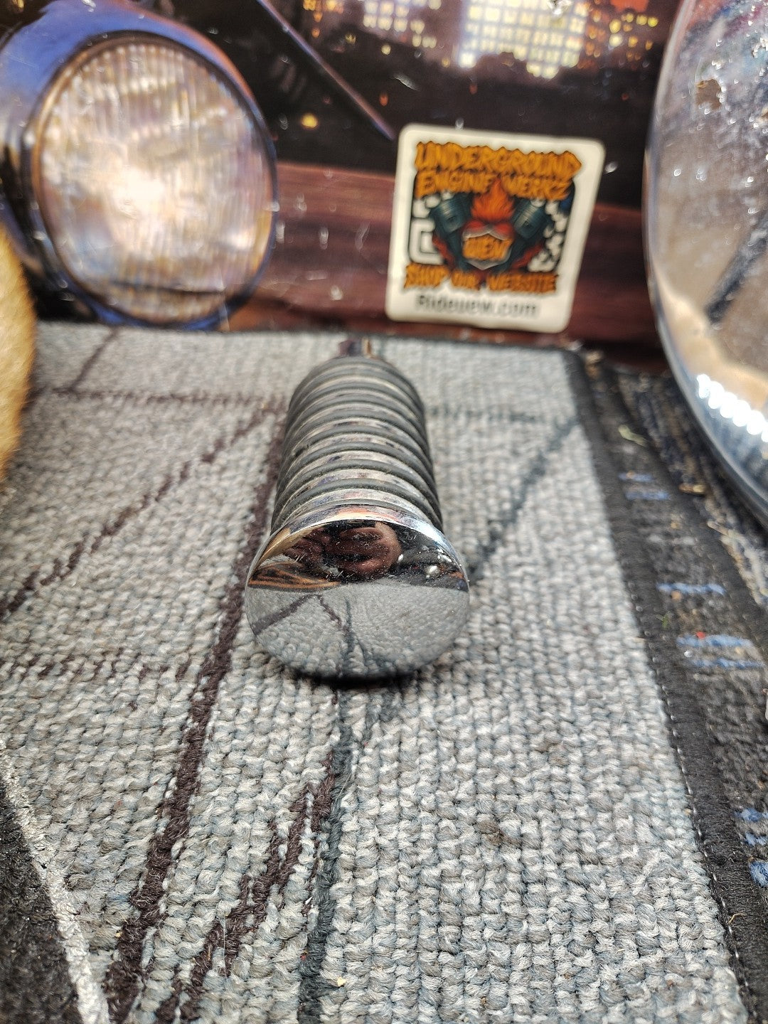 Chrome O-Ring Rubber Large Male-Mount Footpeg For Harley Davidson