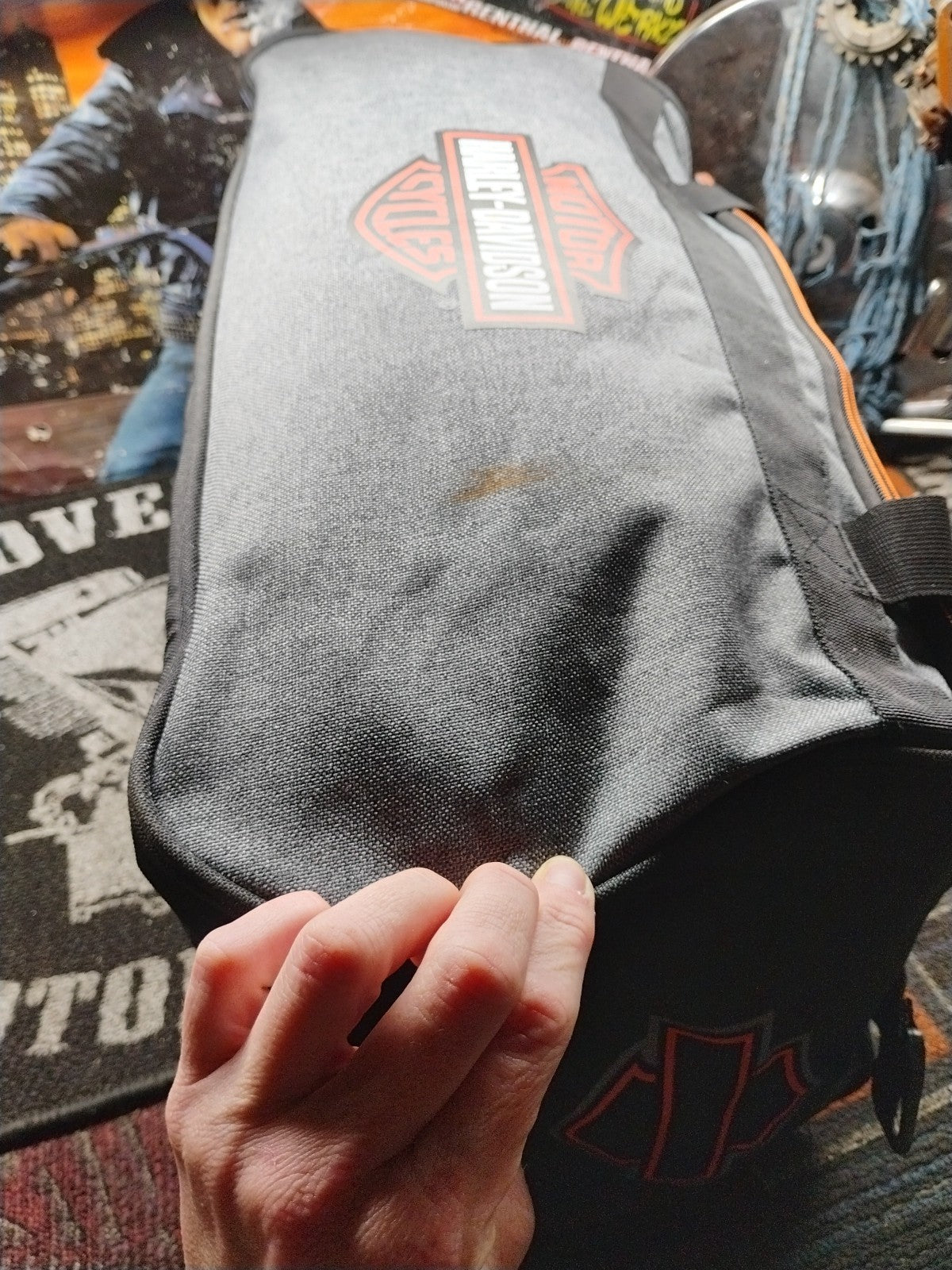 Harley-Davidson Bar & Shield Logo Duffel Bag w/ Adjustable Strap - Heather Gray