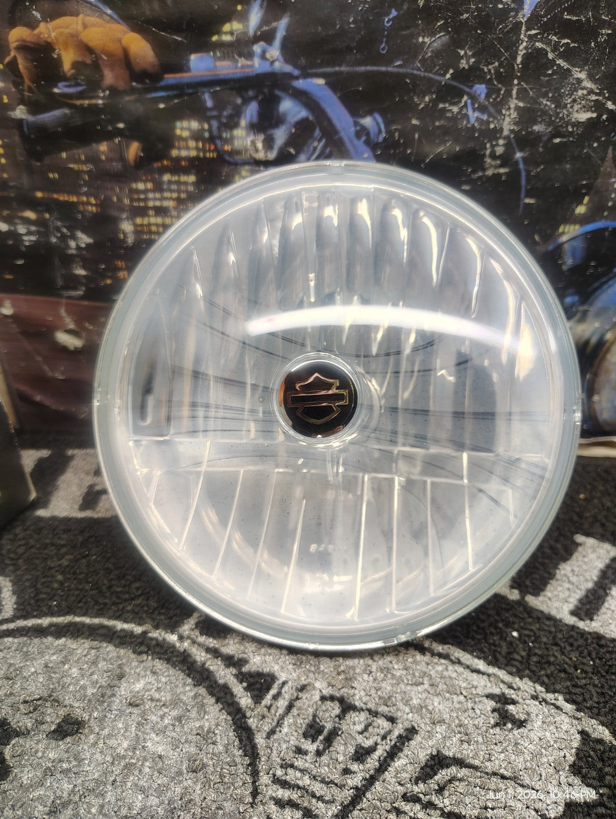 OEM Harley-Davidson Headlamp Assembly Black Trim Ring 68342-05A 7" Headlight