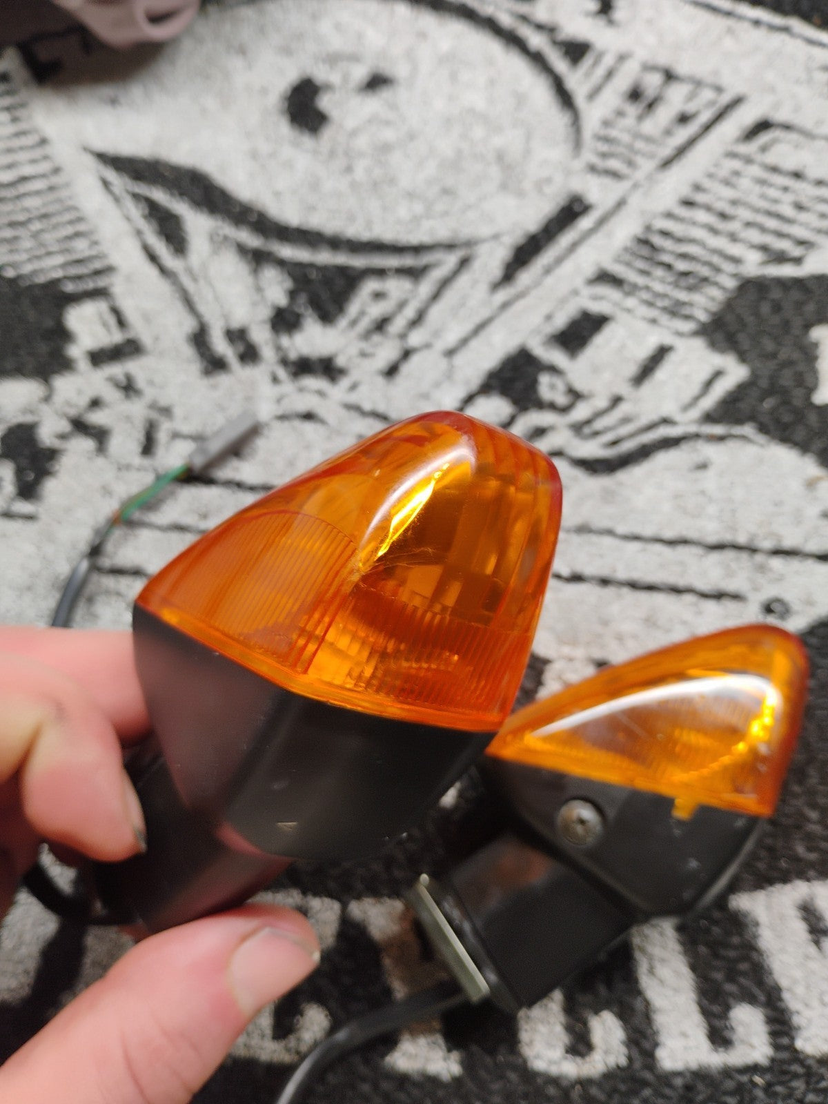 SHORT Motorcycle Turn Signals ZX1000 ZR750 KLE650 KLE500 23037-0068