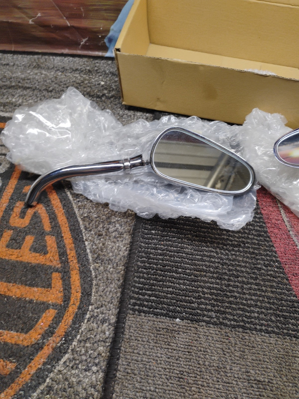 Chrome Billet Mirrors Harley Davidson Custom Bike Metric Motorcycles Bike 6007