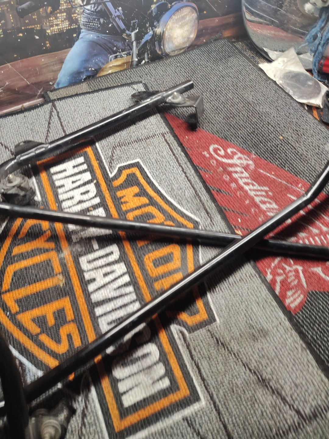 Hard Saddlebag Saddle bag Conversion Brackets Mounts For Harley Davidson Softail