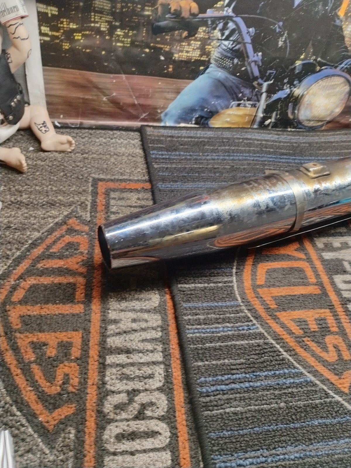 Harley-Davidson 65413-00 Exhaust System Muffler Chrome 2000+ Softail Dyna