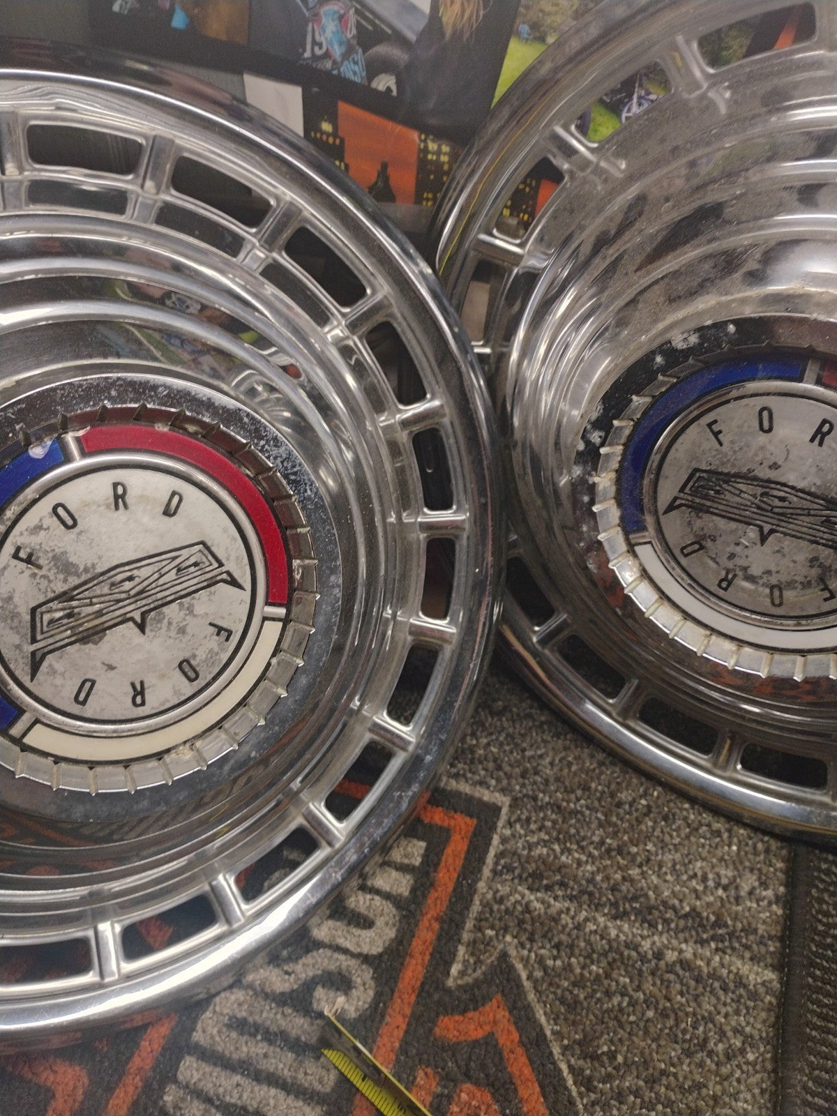 Set Of 4 Vintage 1963 Ford Galaxie 14" Wheel Cover Hubcap USED.