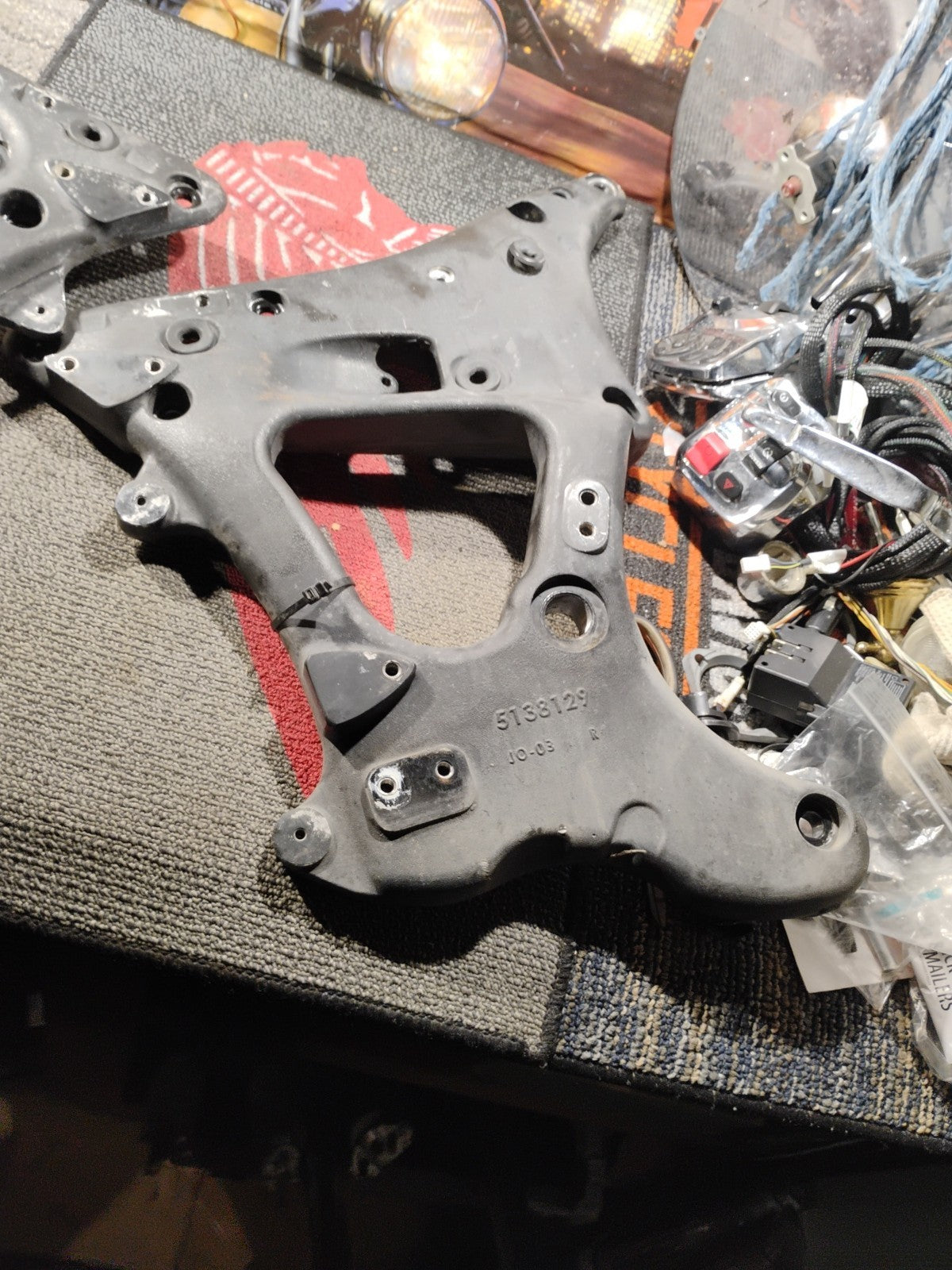 Indian Chief Chieftain & Roadmaster Left & Right Rear Subframe Support Brackets