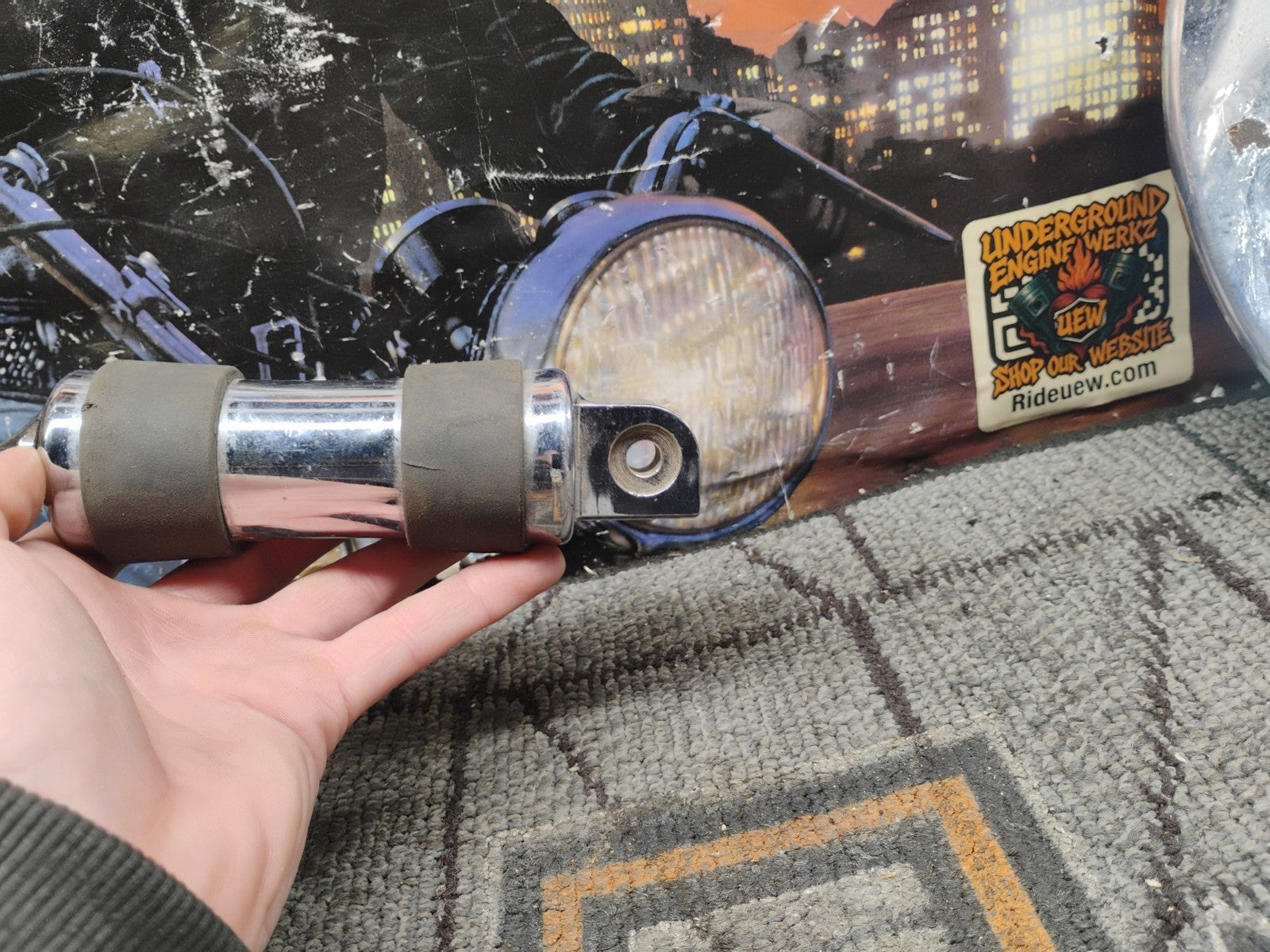 Big Dog Motorcycles OEM ROULETTE full foot peg RHS 2004-2011 PASSENGER TOE GRIP