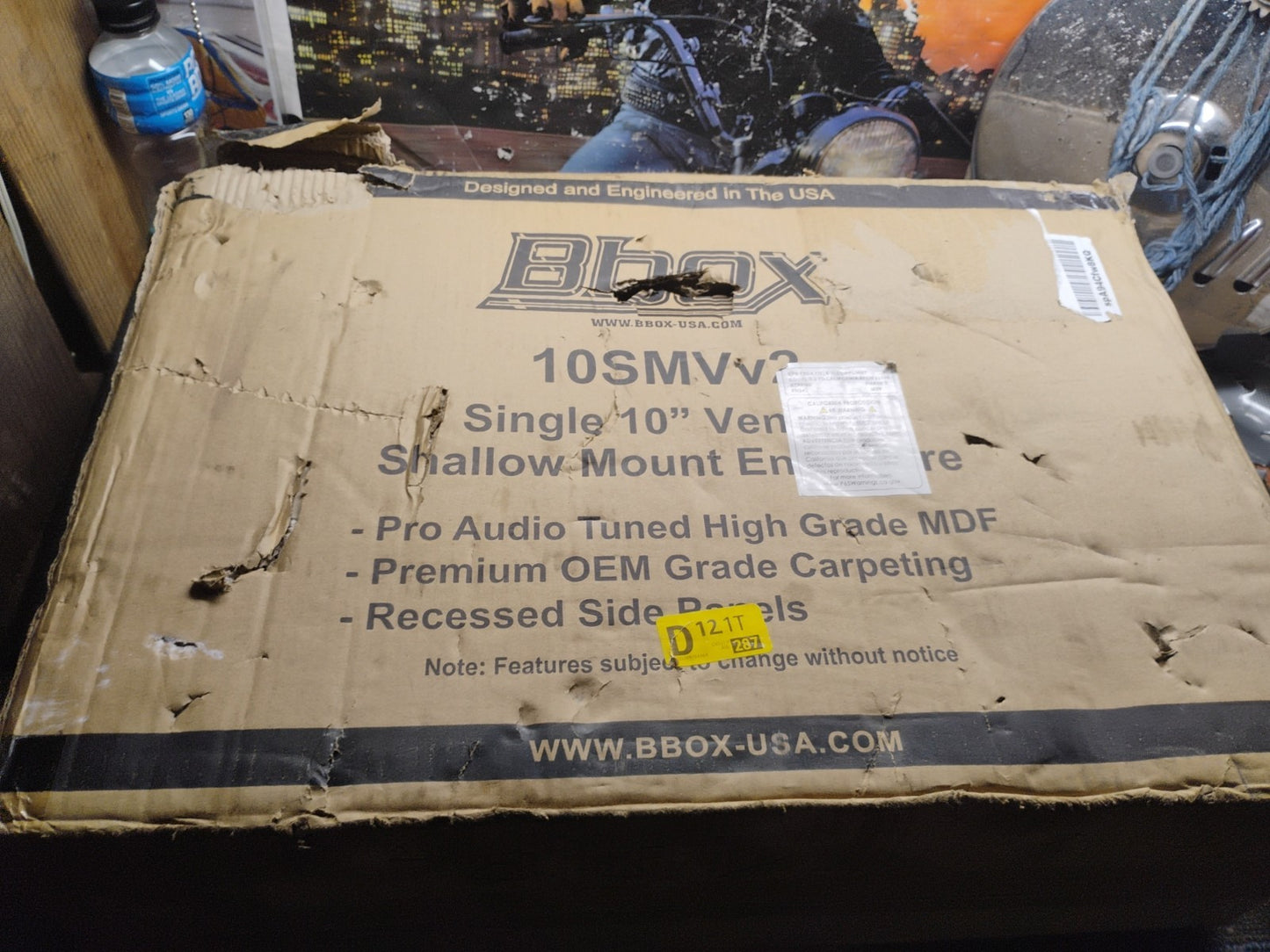 Bbox 10" Single Sealed / Shallow Mount Subwoofer Enclosure Boxes & Enclosures...