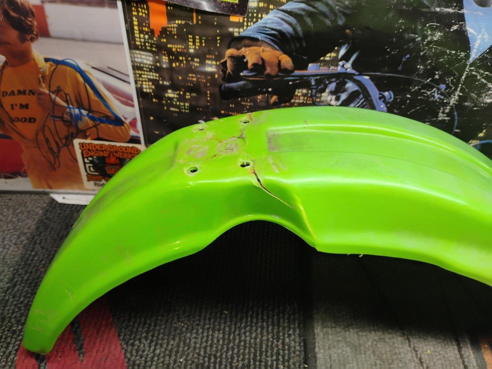 KAWASAKI FRONT FENDER 1992-2004 KX80 KX85 KX100 KX 60 80 85 100 LIME GREEN OEM