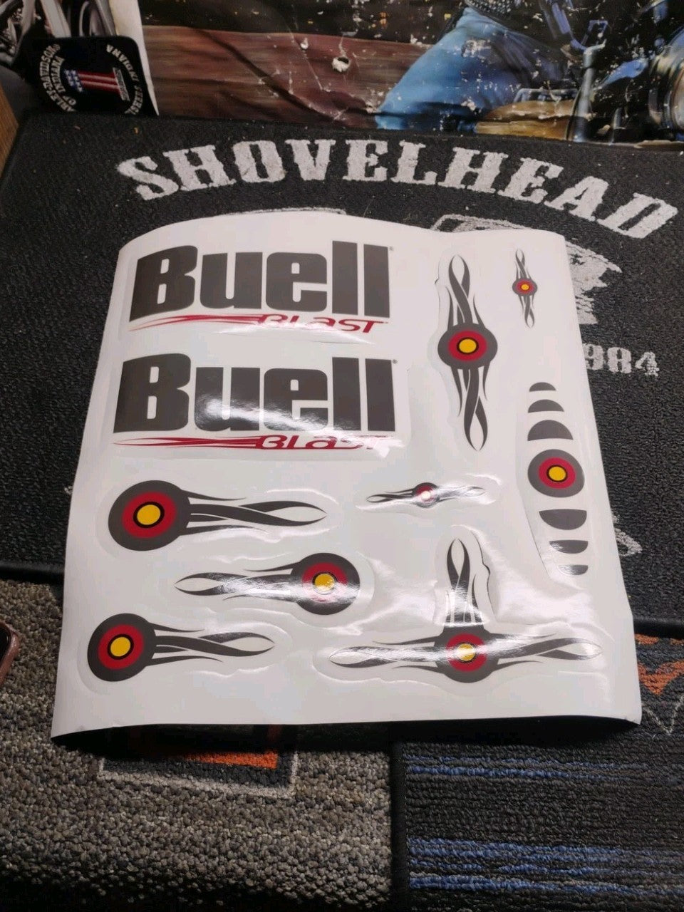 NOS Buell Blast Mesa Personal FX Art Decal Set 2 H-D 13622-00Y