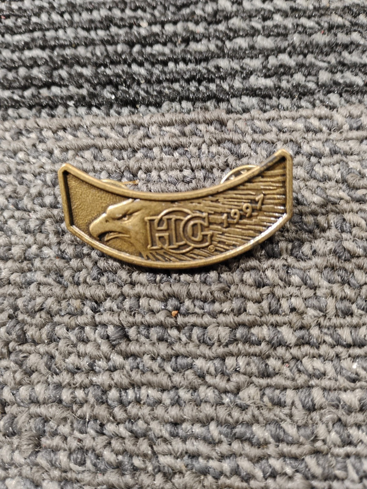Vintage Harley Davidson MC Vest Lapel Pin 1997 Harley Owner's Group HOG Rocker