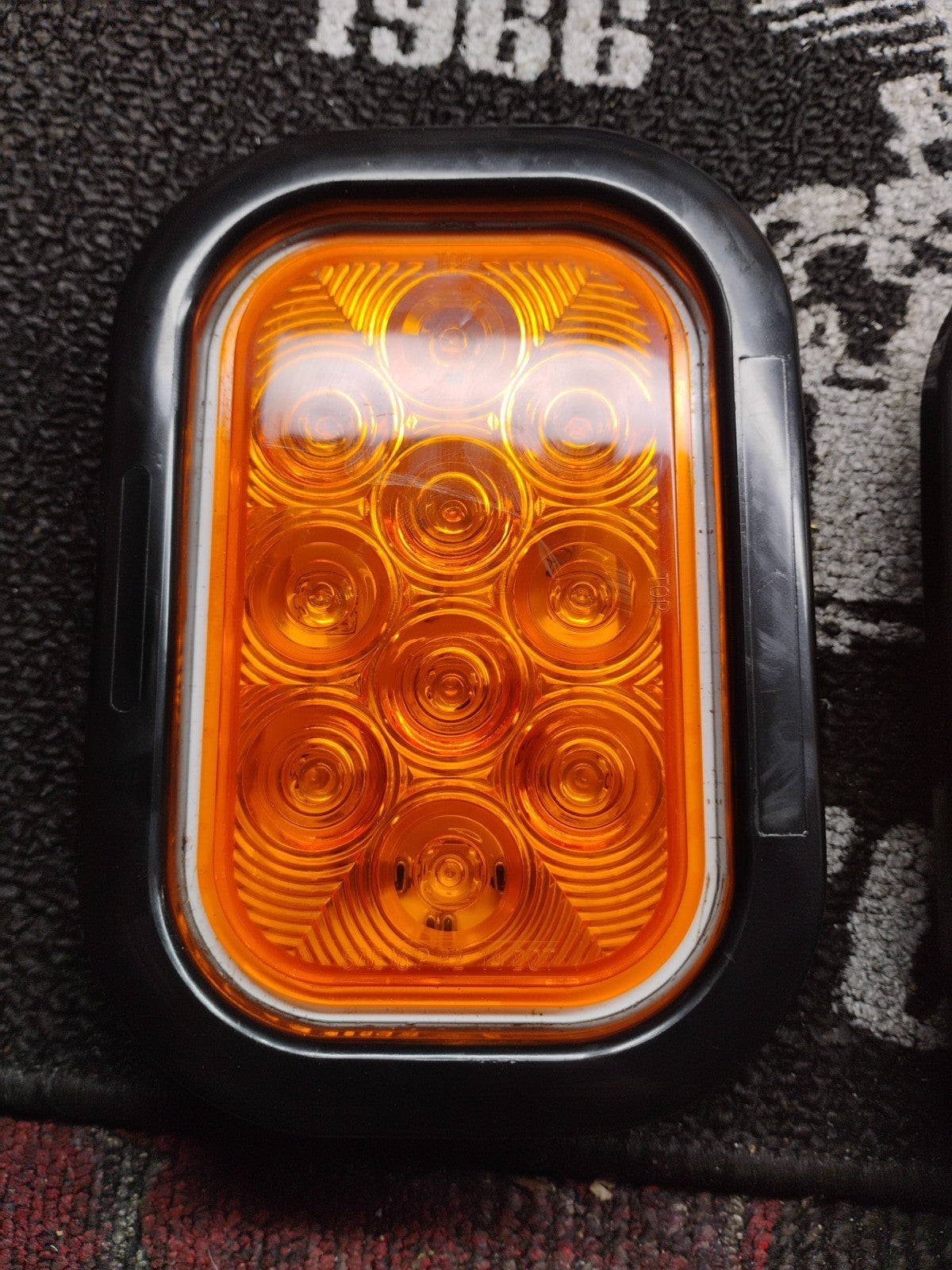 3pc Amber 5" x 3" Rectangular LED Tail Light DOT 80 Inch Trailer Tow Truck