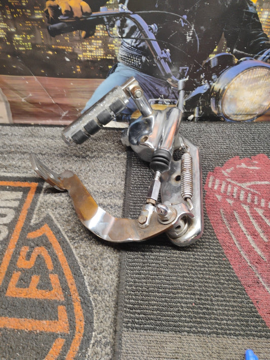   Harley Davidson Chrome Master Cylinder Brake Lever With Foot Pedal