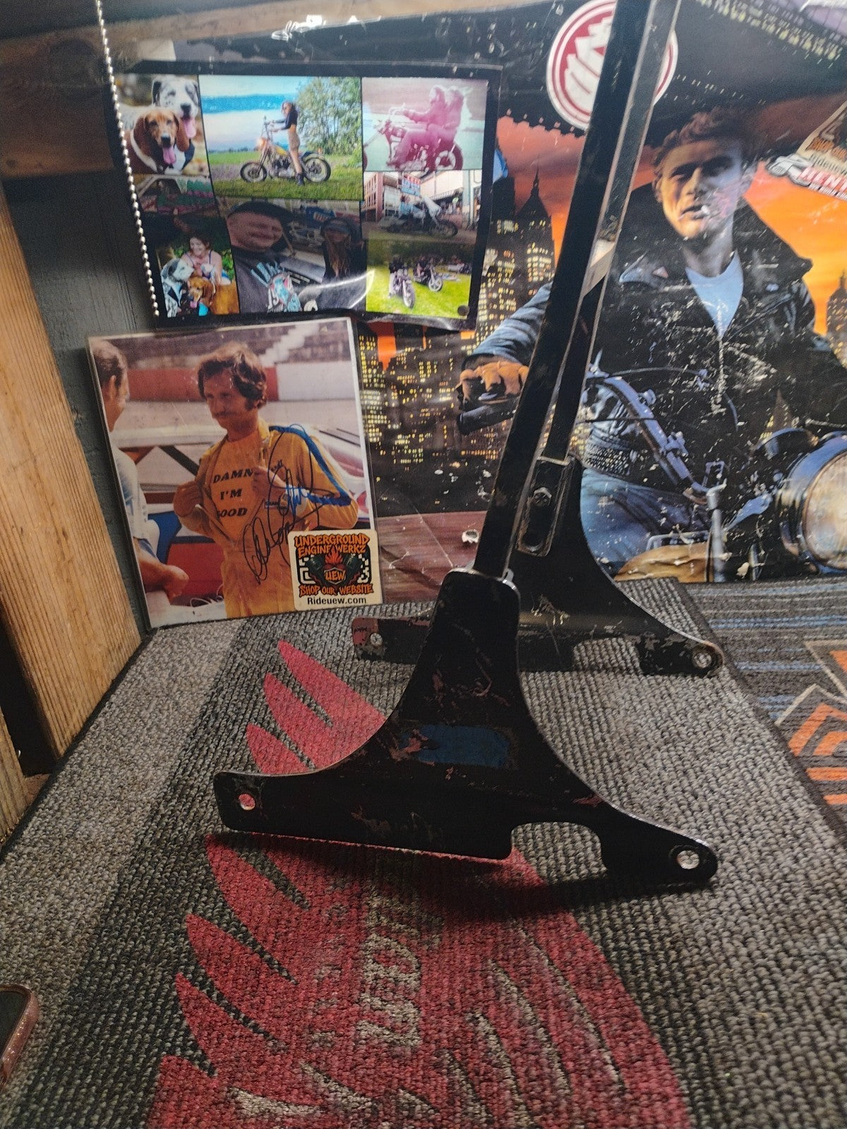 HARLEY DAVIDSON Sissy Bar Insert Style Upright Motorcycle & Mounting Brackets
