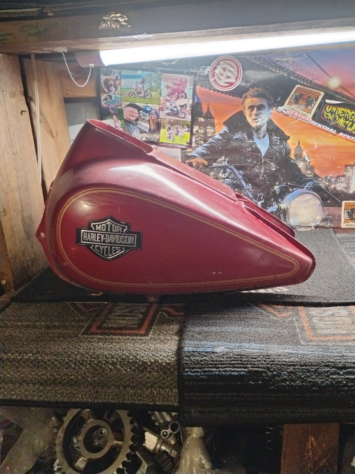 OEM Harley-Davidson FLHTC Electra Glide Touring Fuel Gas Tank Candy Red 82-85