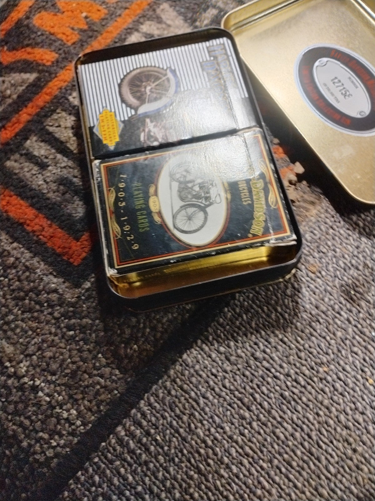 Harley Davidson Motorcycles 1997 Limited Edition Numbered Playing Cards w/Tin