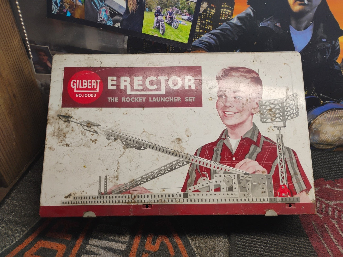 Gilbert Erector late 1959 Rocket Launcher set 10053 empty case 