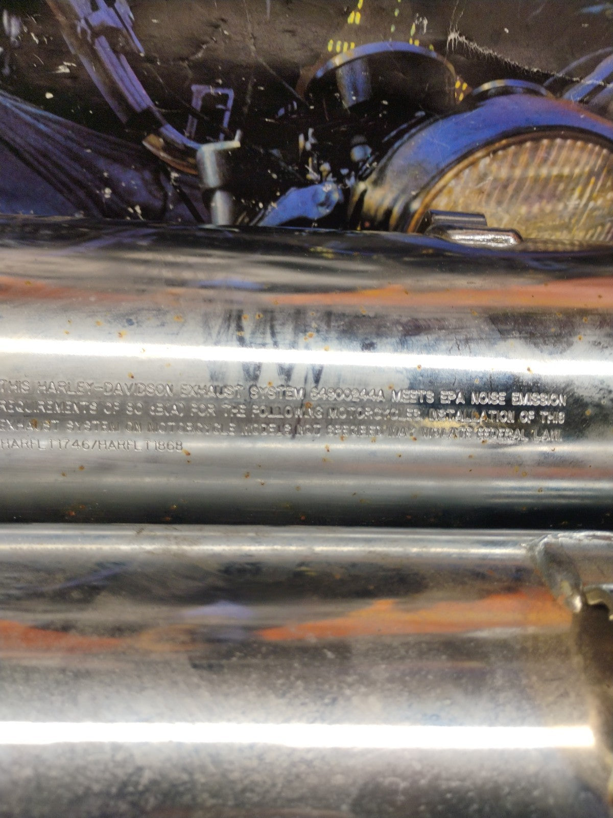 17-23 Harley Davidson Tri Glide Ultra Chrome Exhaust Mufflers Muffler 64900244A