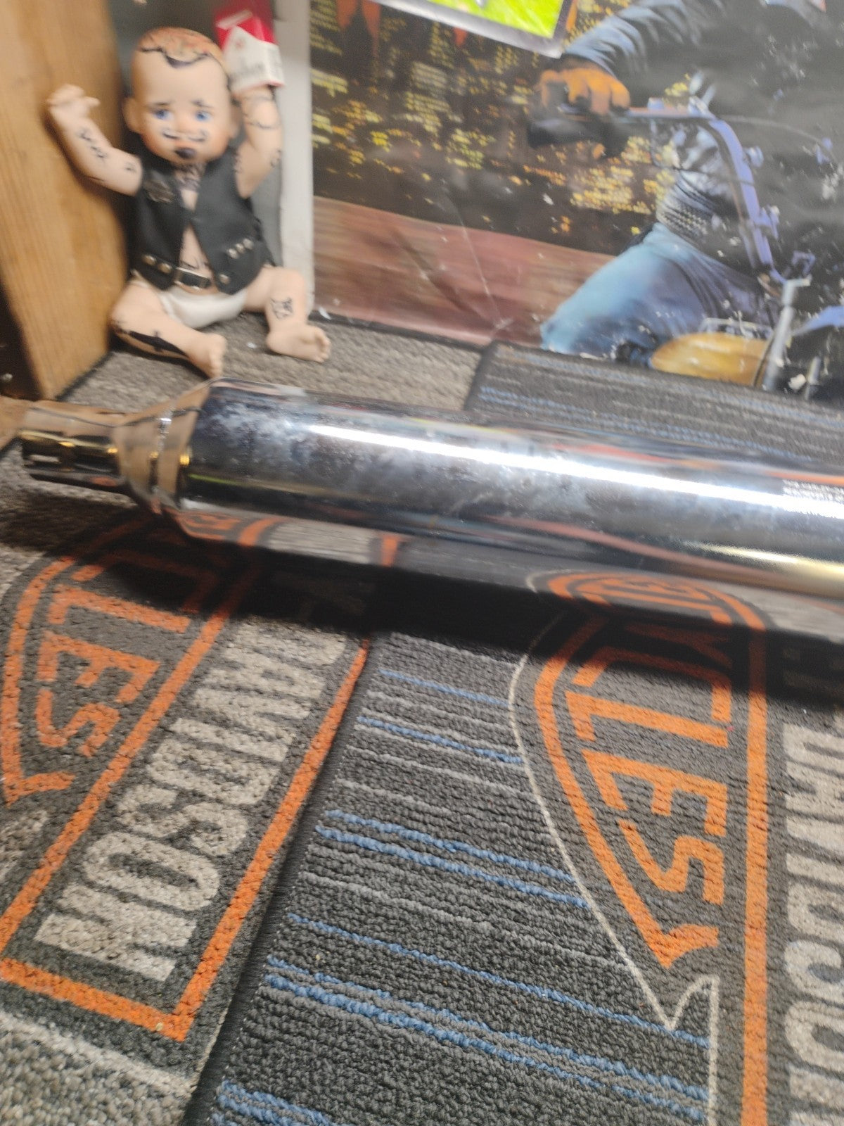 17-24 Harley Tri Glide FLHTCUTG Exhaust Stock Muffler Blunt Tip OEM 64900244B