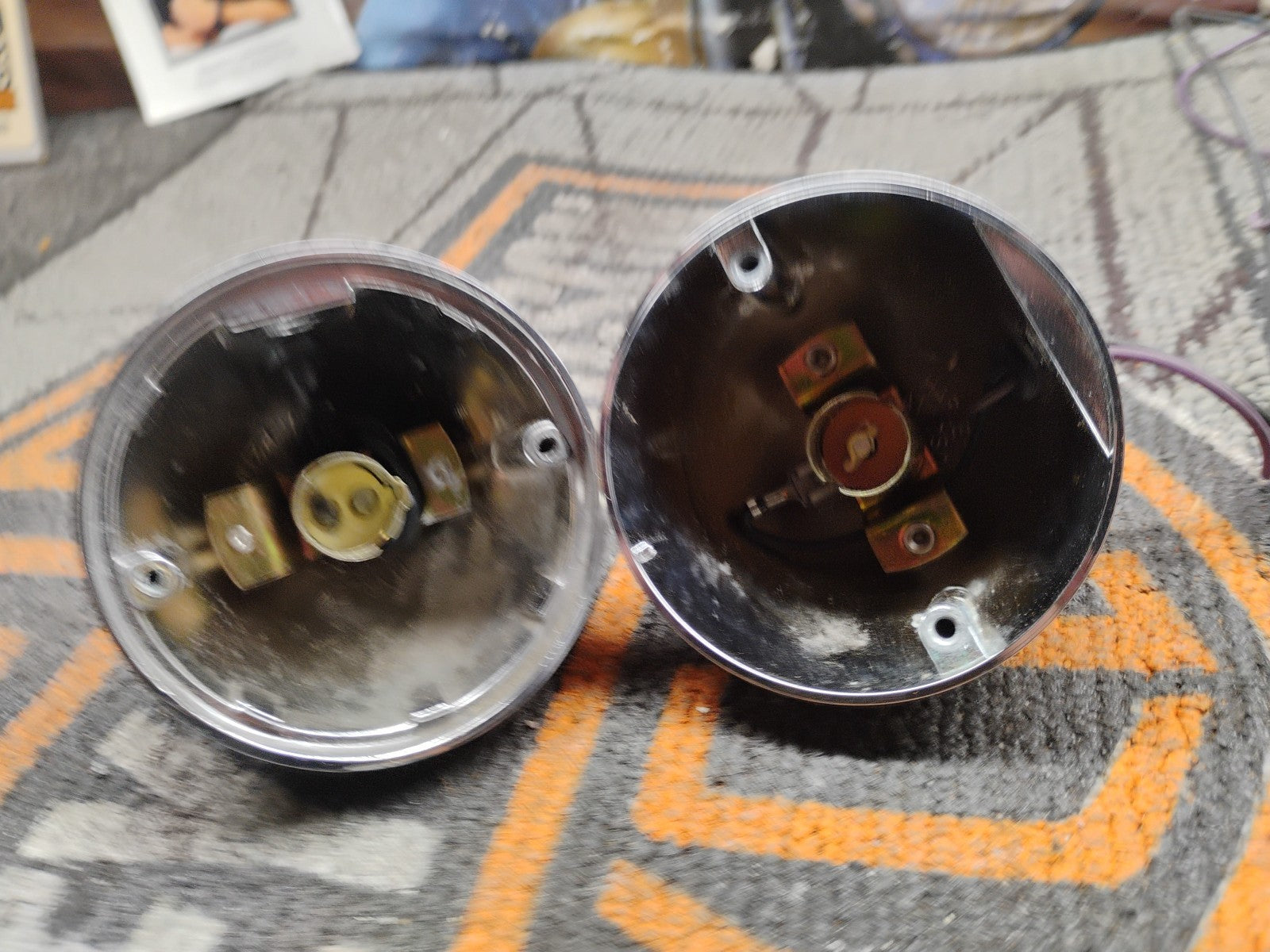Pair Of Harley Davidson Chrome Light Housing 3"  