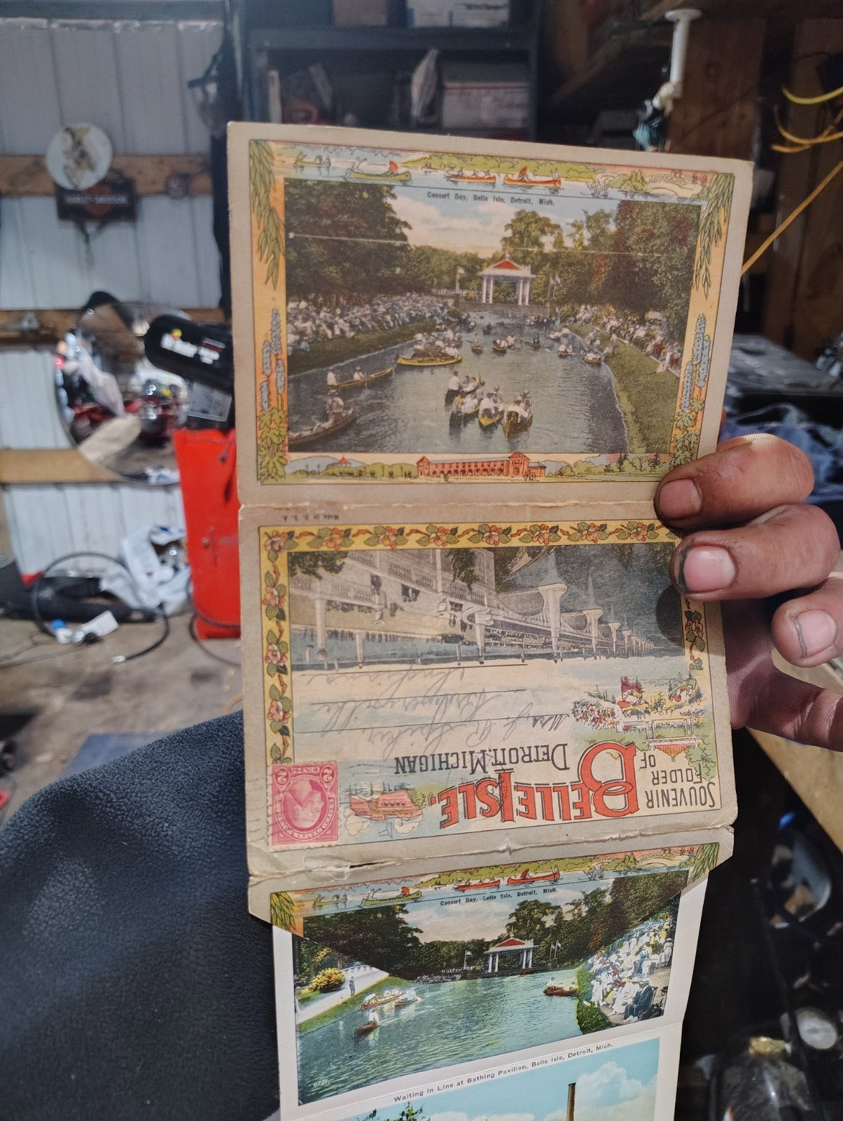 1920 Souvenir Folder Of Belle Island Detroit Michigan