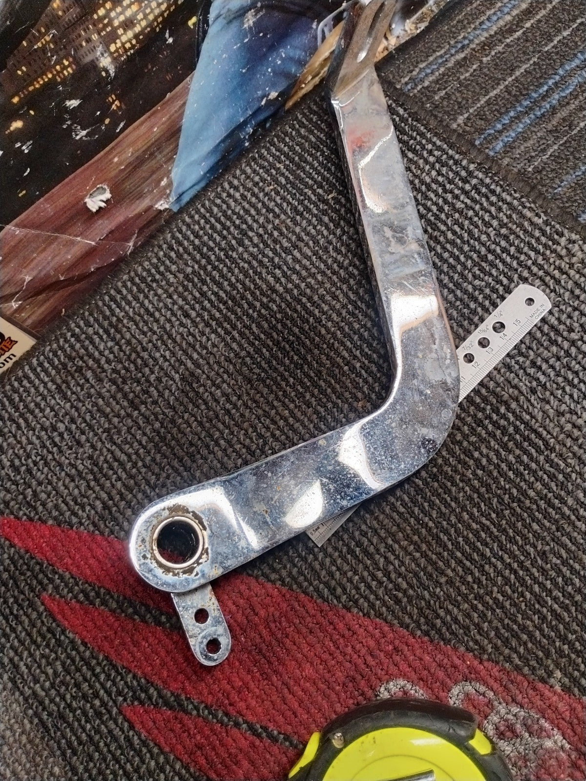 Drag Specialties Rear Brake Lever - Chrome - FL Harley-Davidson # 42402-73A