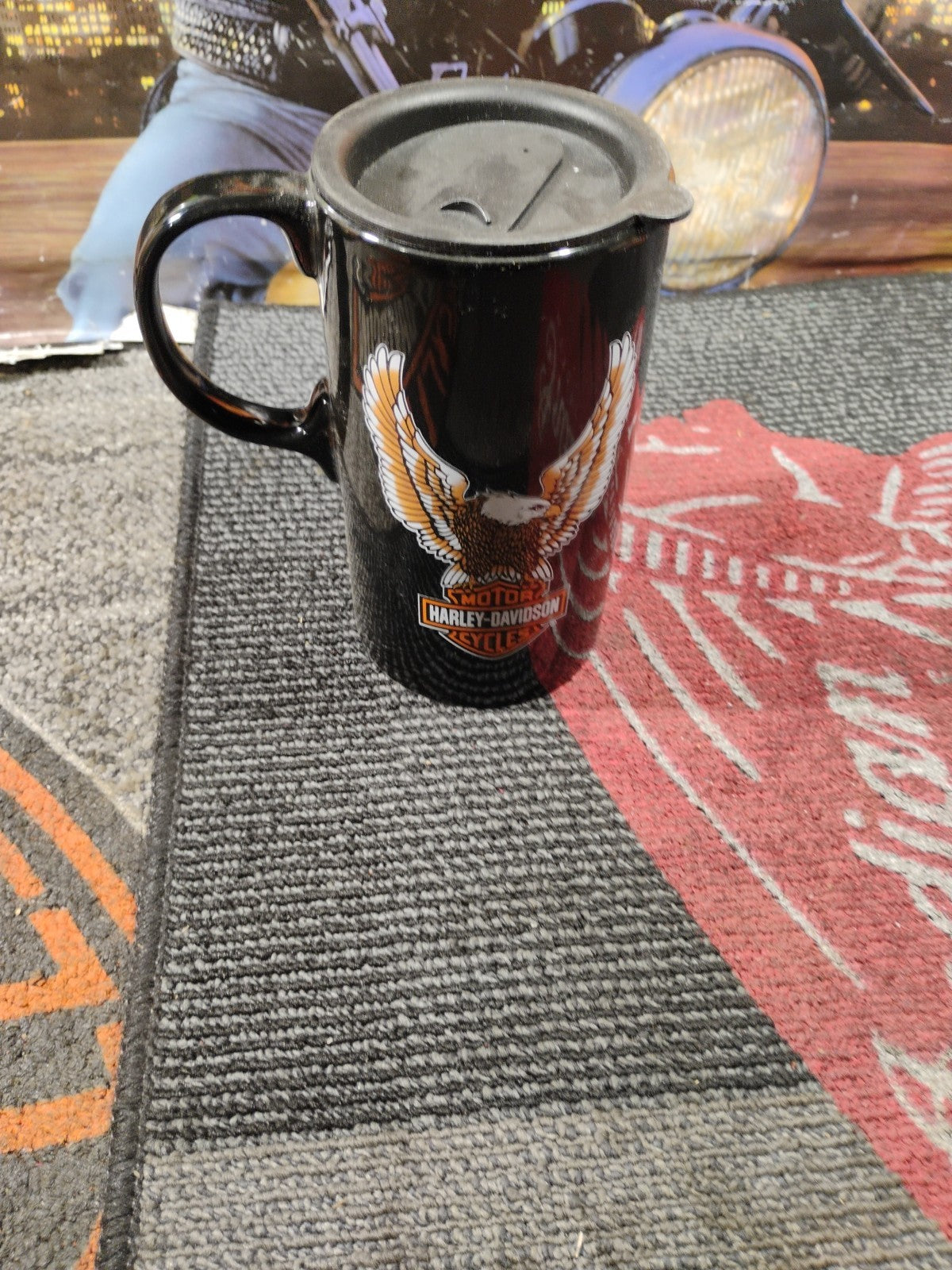 Harley-Davidson® Travel Latte Mug, Bar & Shield Eagle Tall Boy, 21 oz.