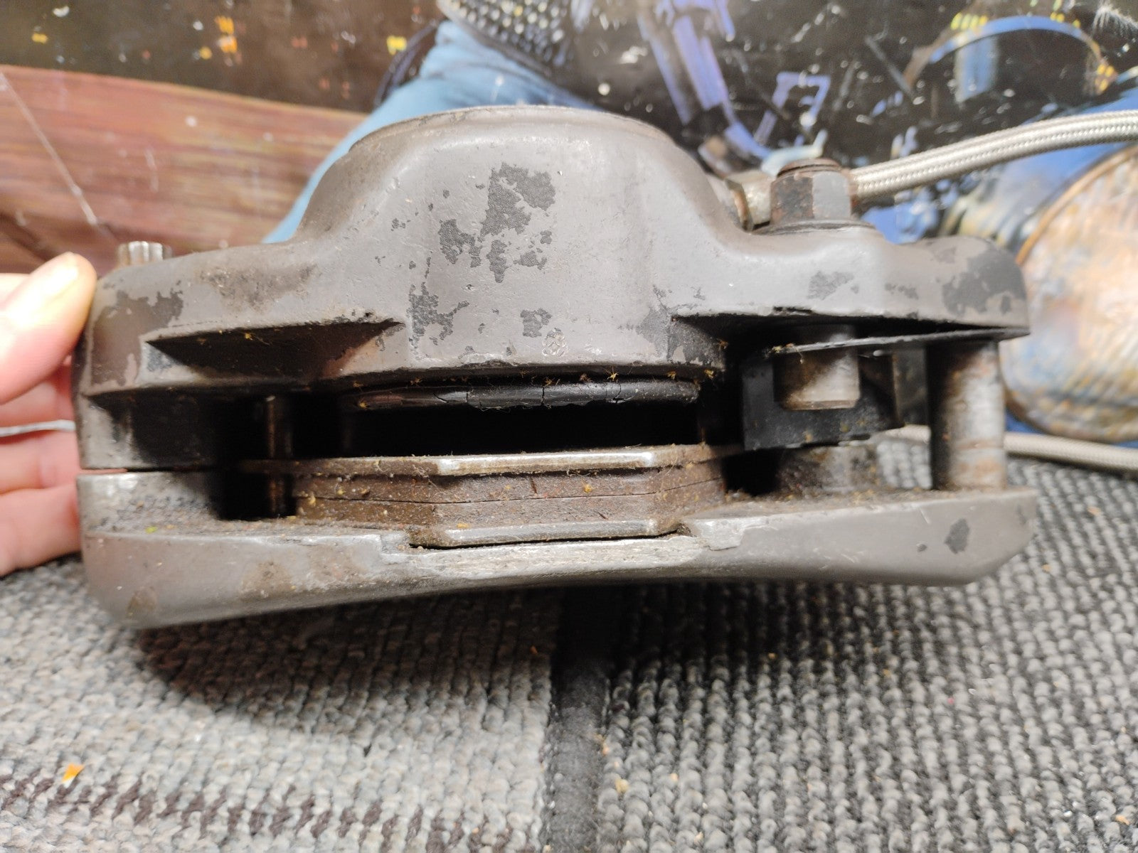 Harley Shovelhead FX FLH Banana Brake Caliper With Brake Line 