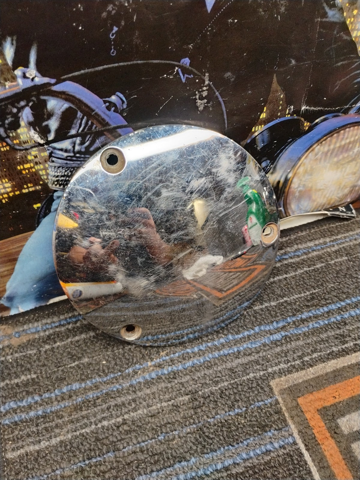 harley 3 hold derby cover shovelhead fl flh fxe fxd fxr #3500