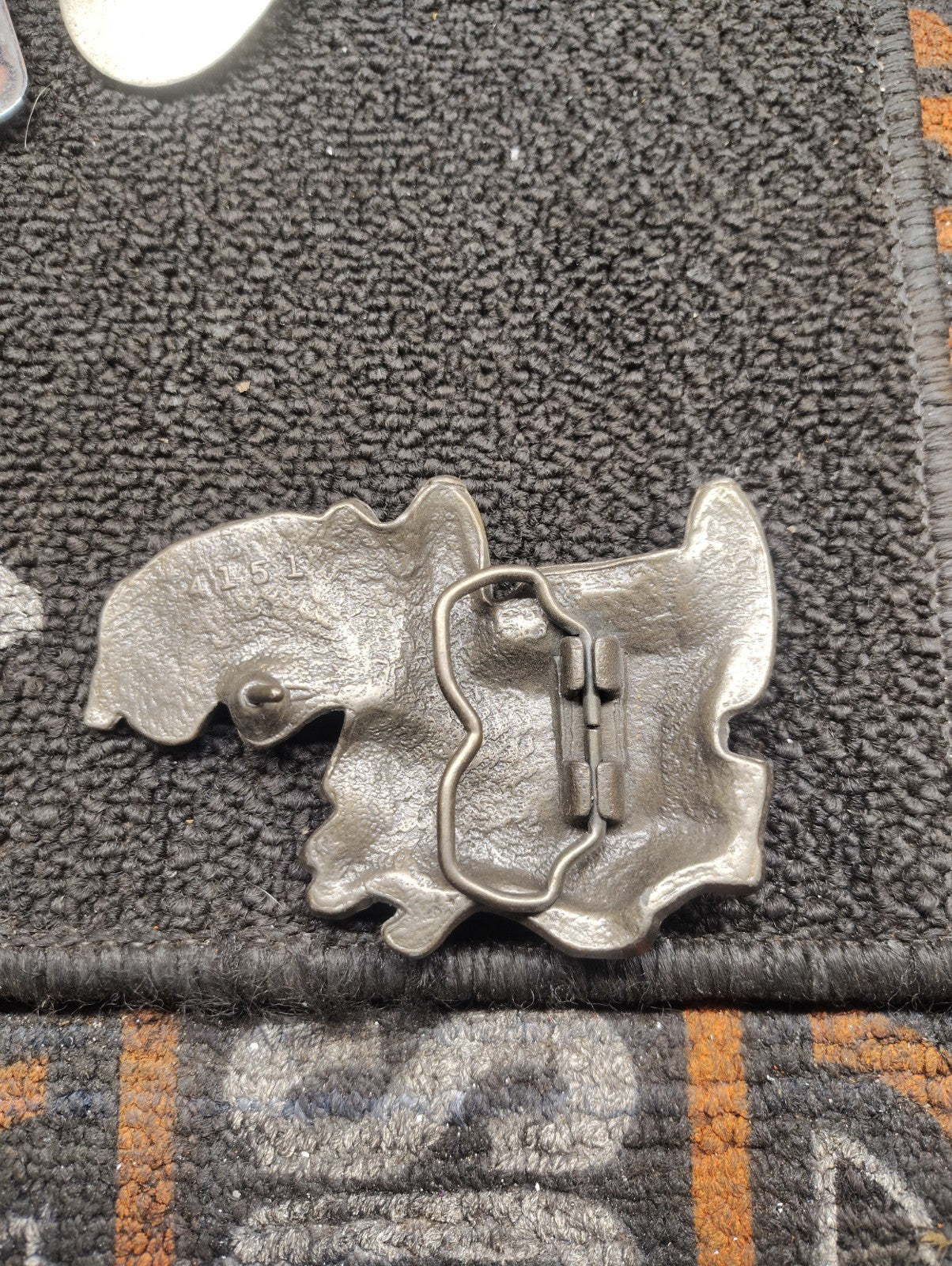 Vintage Western Horse Drawn Stagecoach Belt Buckle Silver Tone Wagon