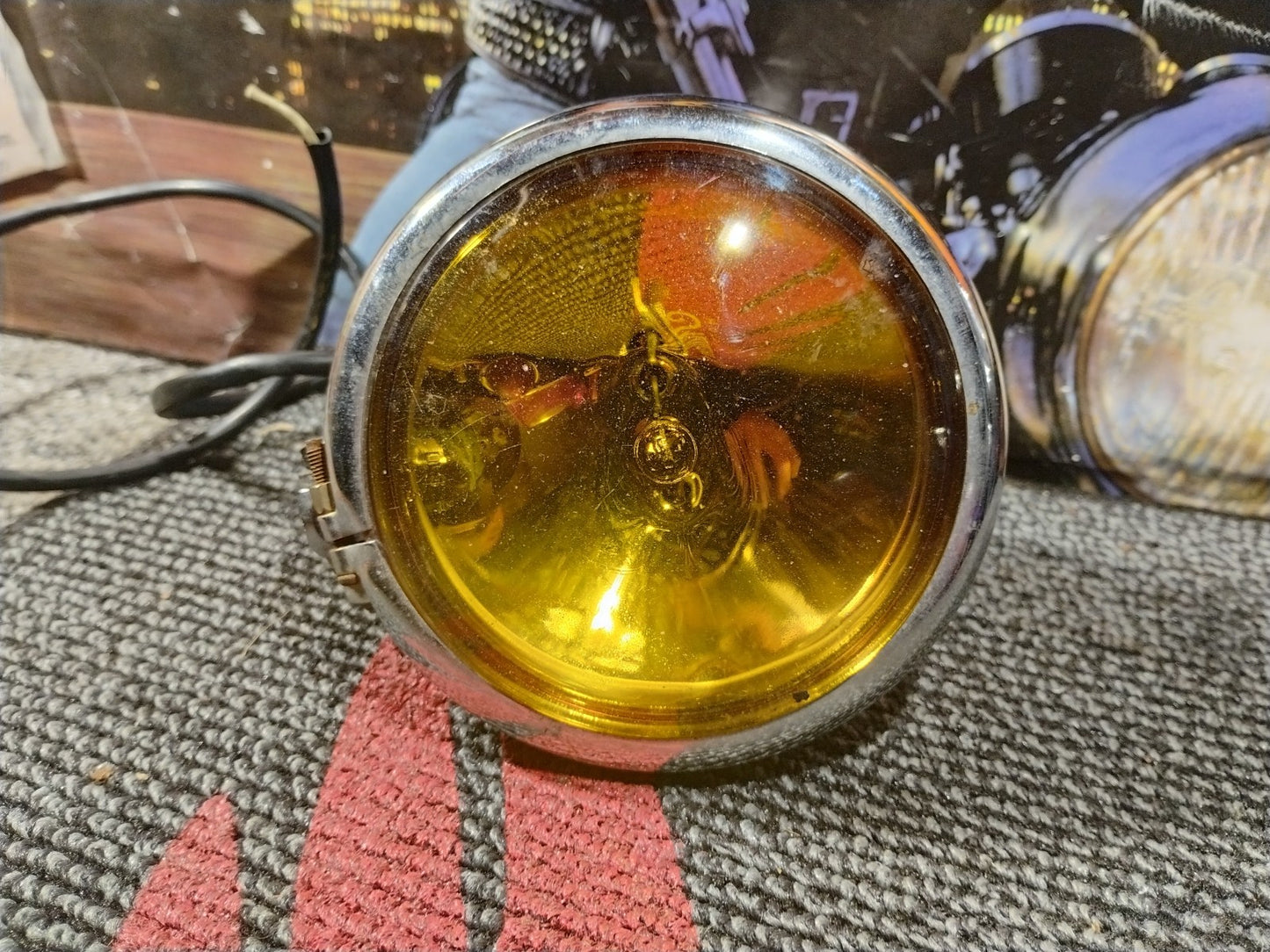 Harley Amber Fog Light Chrome