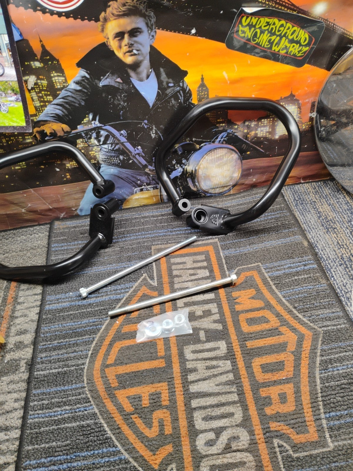 Fit For  Royal Enfield Hunter 350 Black Compact Engine Guardj1c  KXG 0053/F