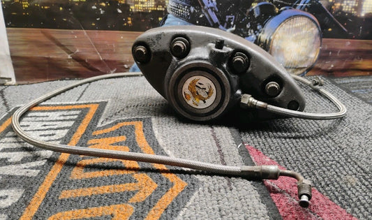 Harley Shovelhead FX FLH Banana Brake Caliper With Brake Line 