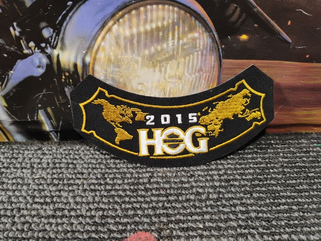 NEW 2015 HOG Harley Davidson Owners Group Patch Badge Rocker Wings HD