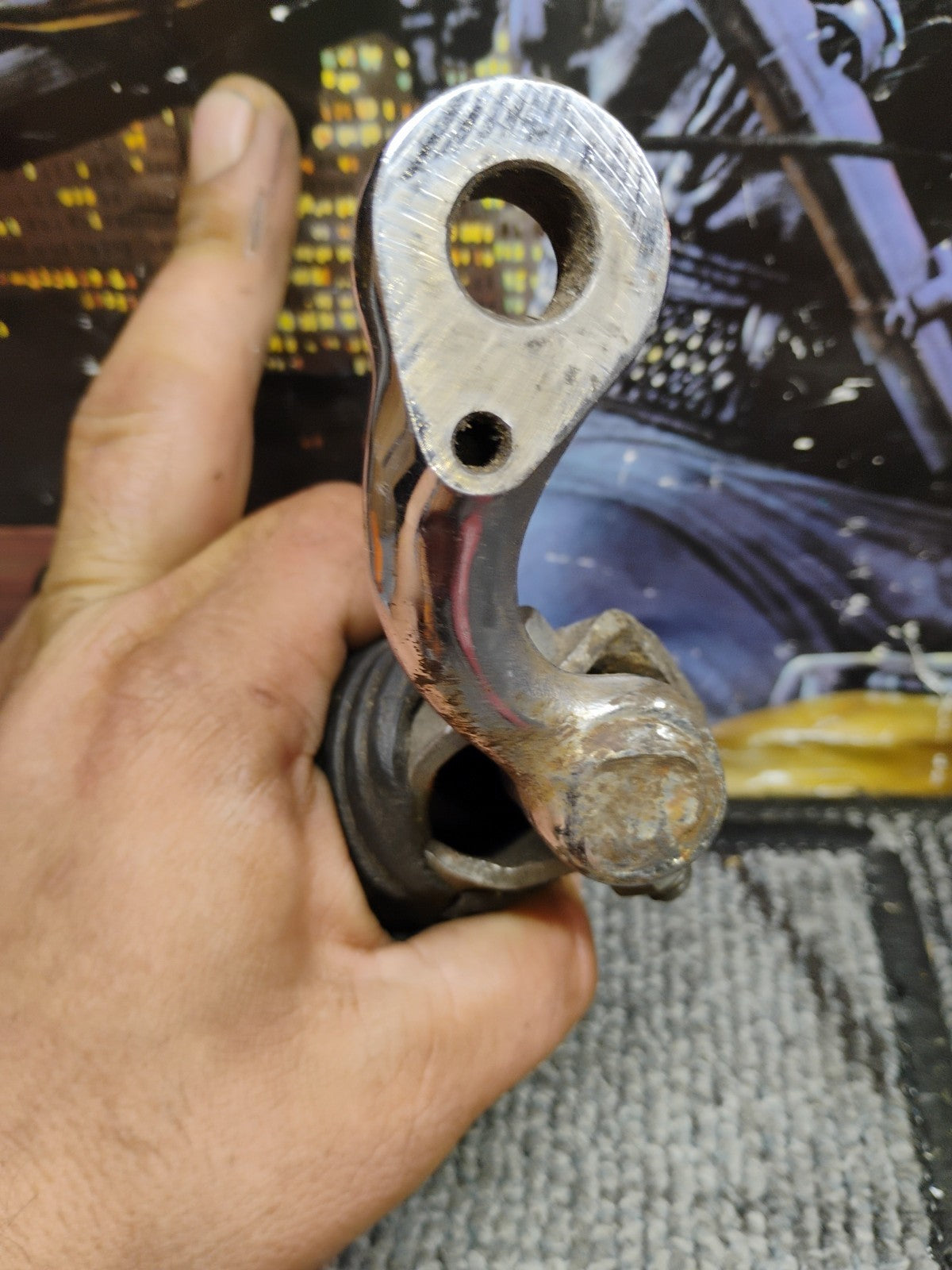 crusty harley OEM Knucklehead Panhead Shovelhead Buddy Passenger Peg W Mount Bra