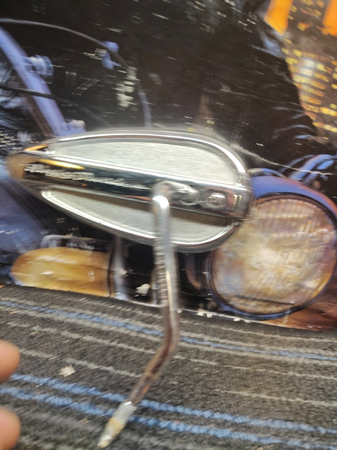 Harley Dyna Sportster Softail FXR & Sportster Right Chrome Rear View Mirror