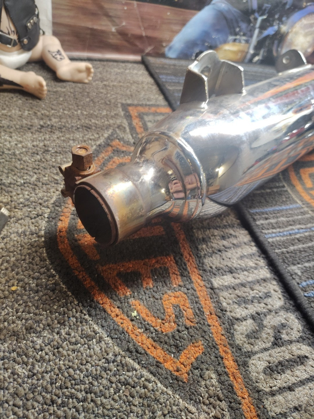 Harley-Davidson Dyna FLD Rear Chrome Exhaust Muffler 65906-12 2012-2016