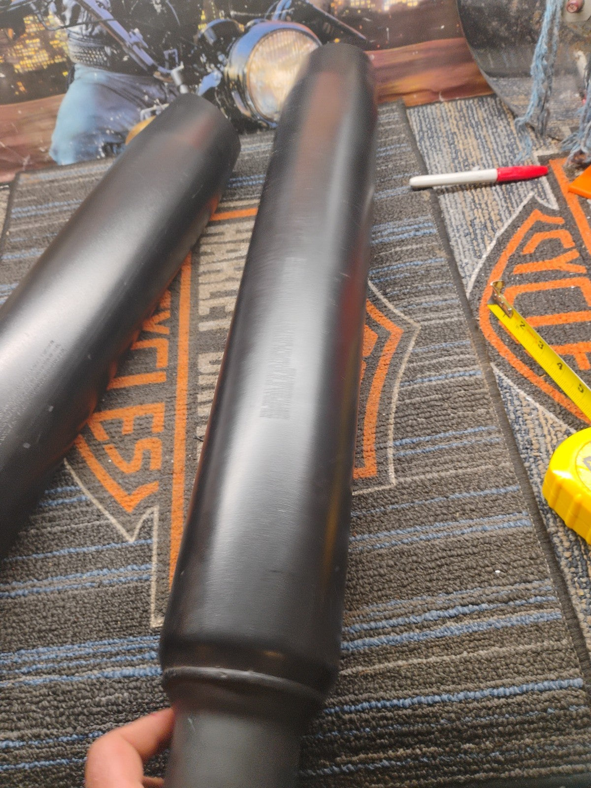 🔥OEM 17-23 Harley Touring Exhaust Mufflers Slip-on's Ceramic Black Stock🔥