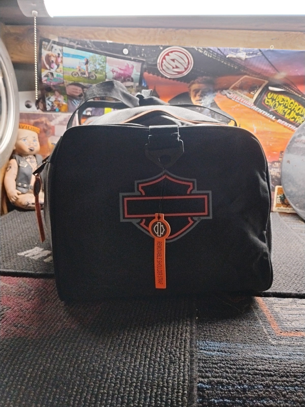 Harley-Davidson Bar & Shield Logo Duffel Bag w/ Adjustable Strap - Heather Gray