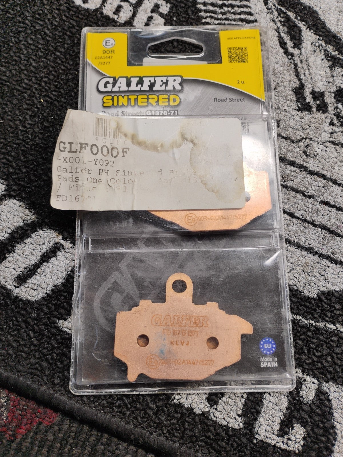 Yamaha r1 Galfer Sintered Brakes Glf00F Semi-Metallic Rear Brake Pads Set New