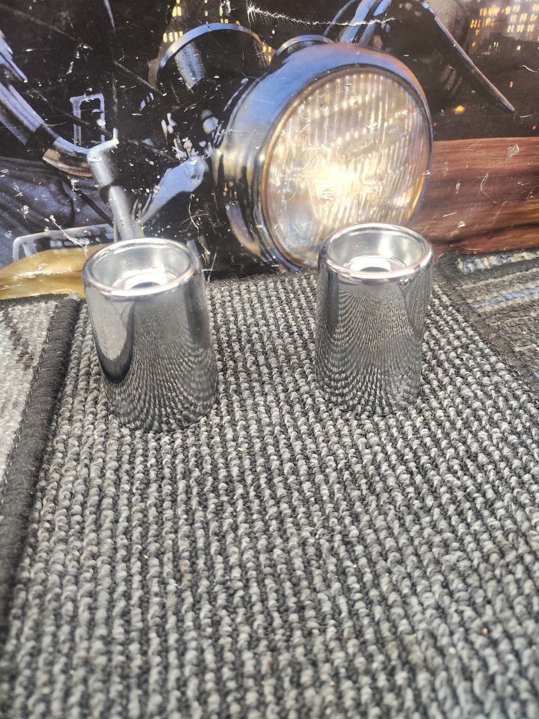 Upper Shock Stud Covers Chrome Tall Style fits 2017 Harley Davidson Twin Cam 