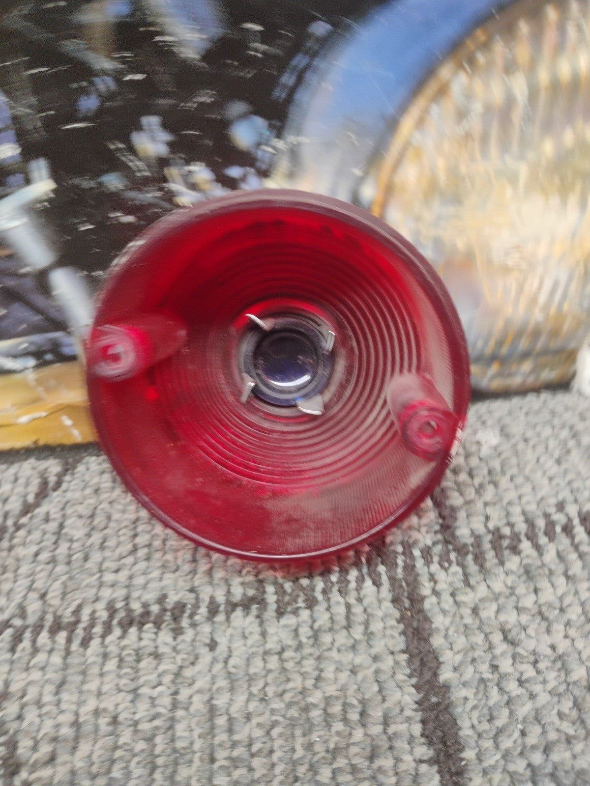 V-Twin Turn Signal Lens Red with Blue Dot for Harley Davidson 