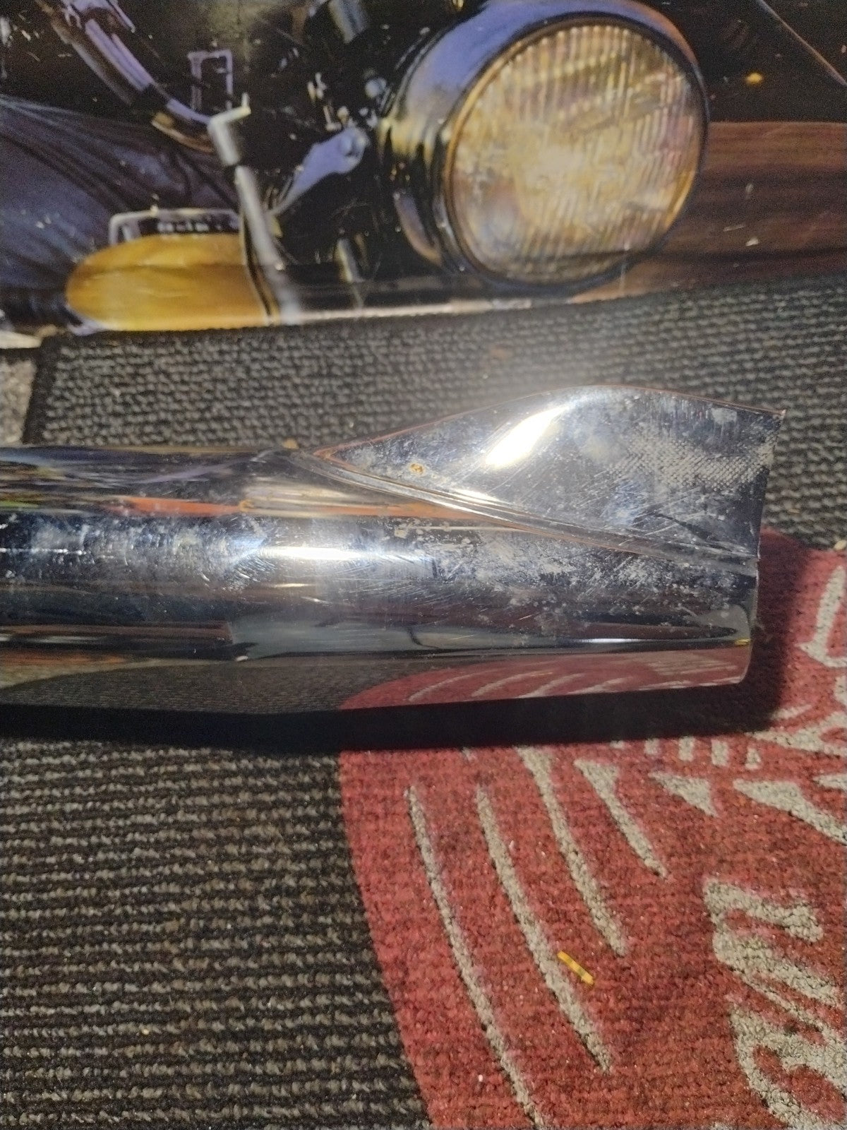 Harley-Davidson 65898-95 Fishtail Muffler Exhaust Chrome