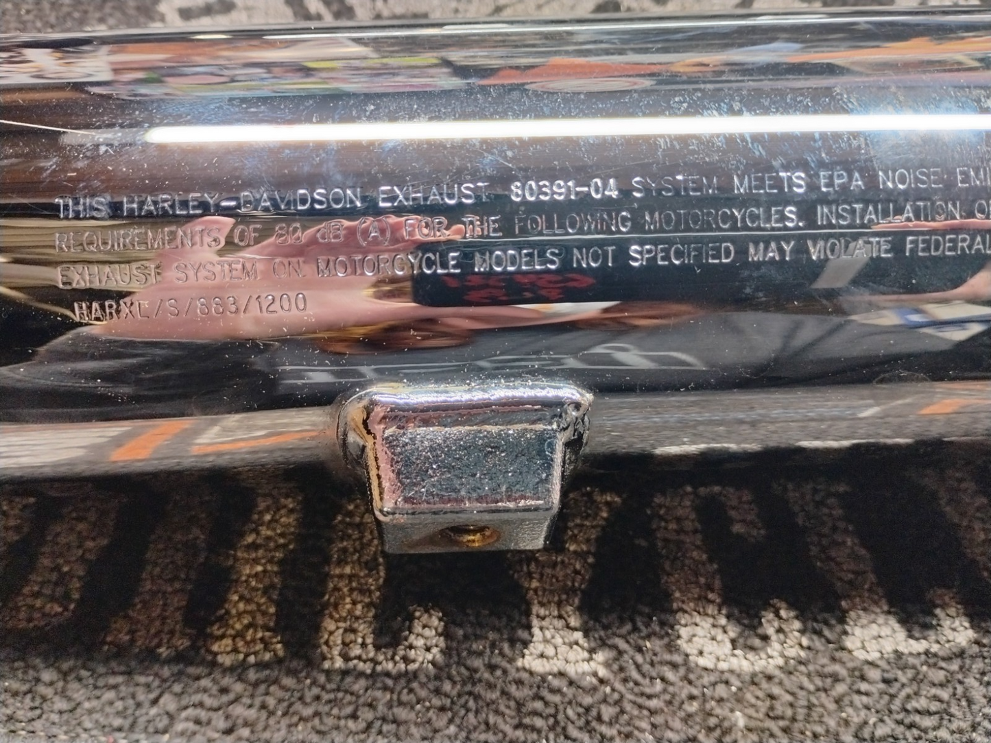 Harley-Davidson OEM Shorty Dual Rear Silencer Muffler 80391-04